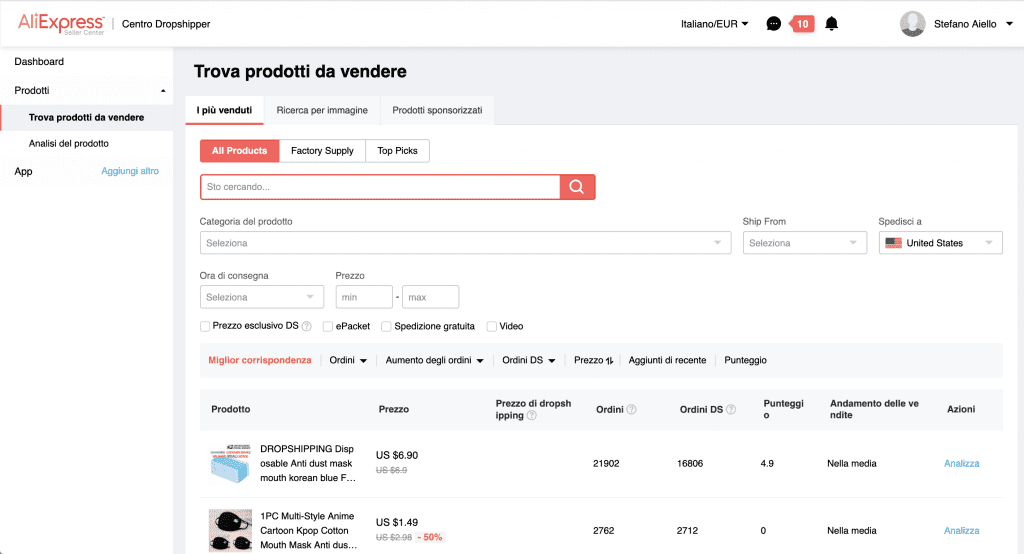Aliexpress Dropshipping Center: Come Trovare i Prodotti da Vendere 7
