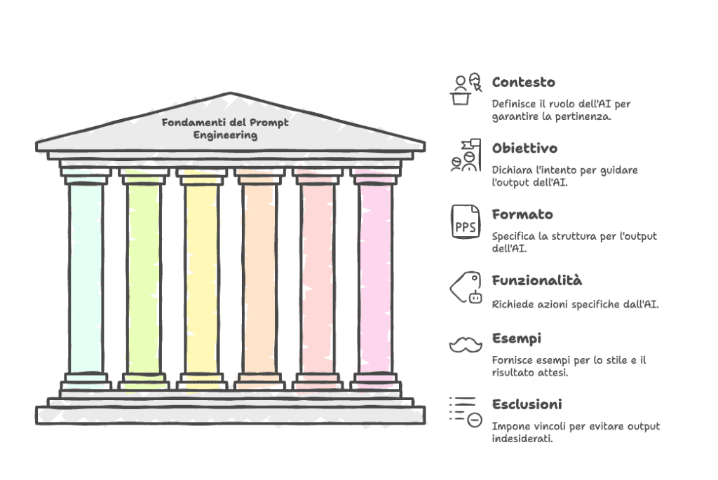 Che cos'è il prompt engineering? Guida per usare l'intelligenza artificiale 7 i pilastri del prompt engineering