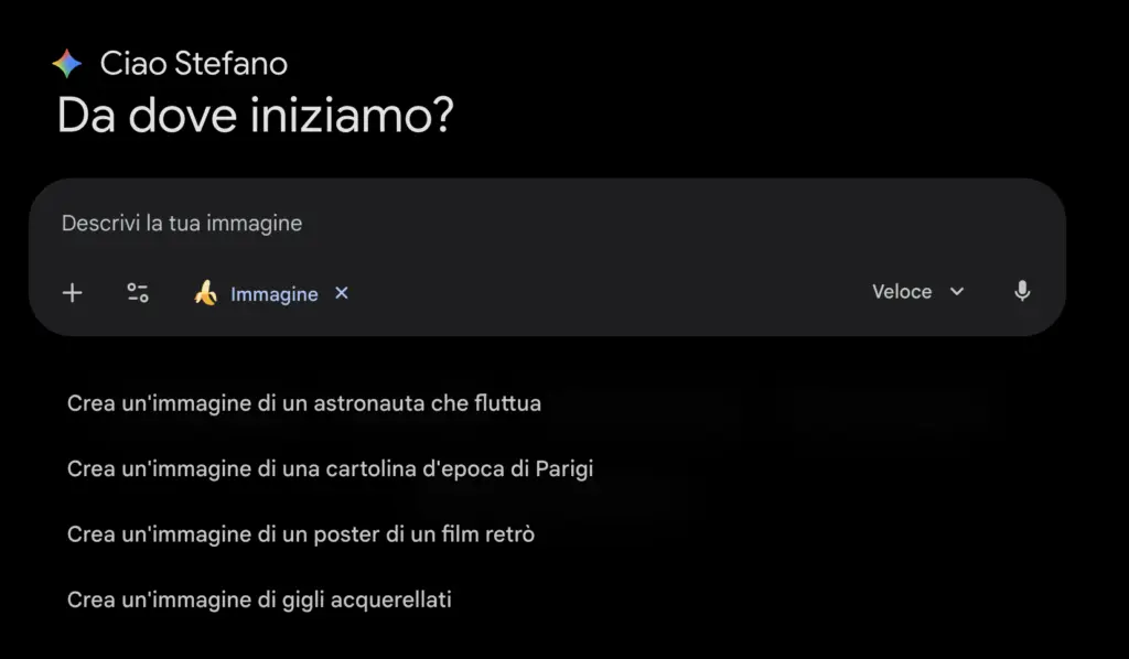 Nano Banana: cos'è e come generare immagini con l'IA di Gemini 1 pagina di nano banana per il login e l'accesso