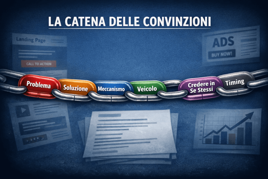 La catena delle convinzioni di Dan Kennedy: cos'è e come si applica nel copywriting 1 catena delle convinzioni di dan kennedy o chain of belief