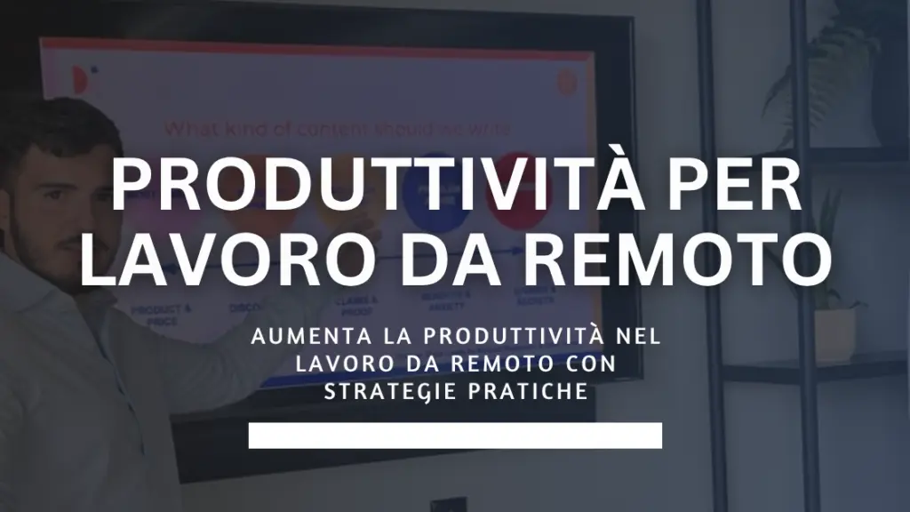 produttività per lavoro da remoto