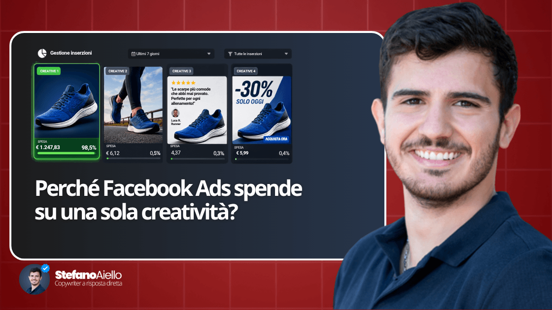 Perché Facebook Ads spende su una sola creatività?