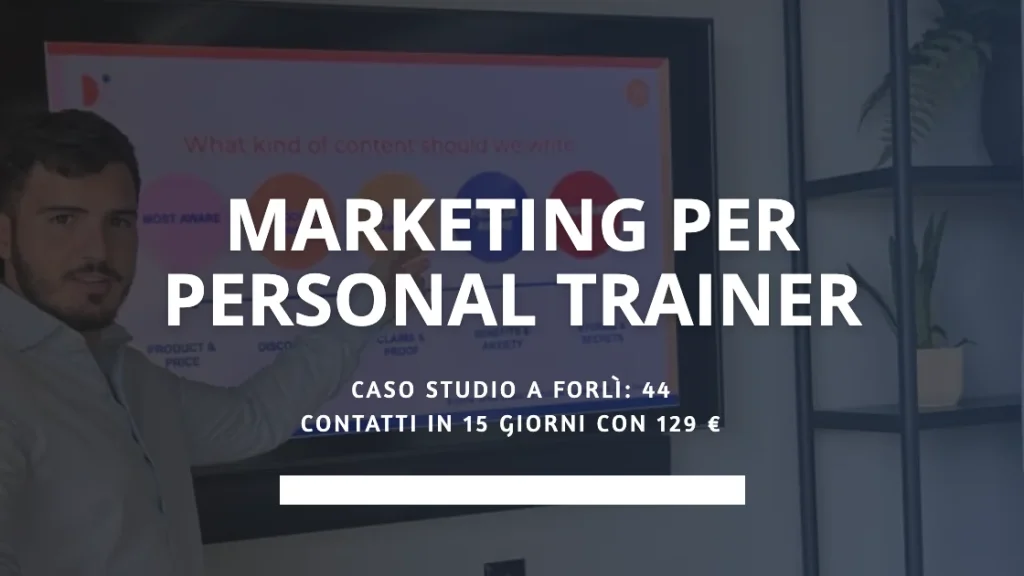 Marketing per personal trainer: 44 contatti in 15 giorni con 129 € (caso studio a Forlì)